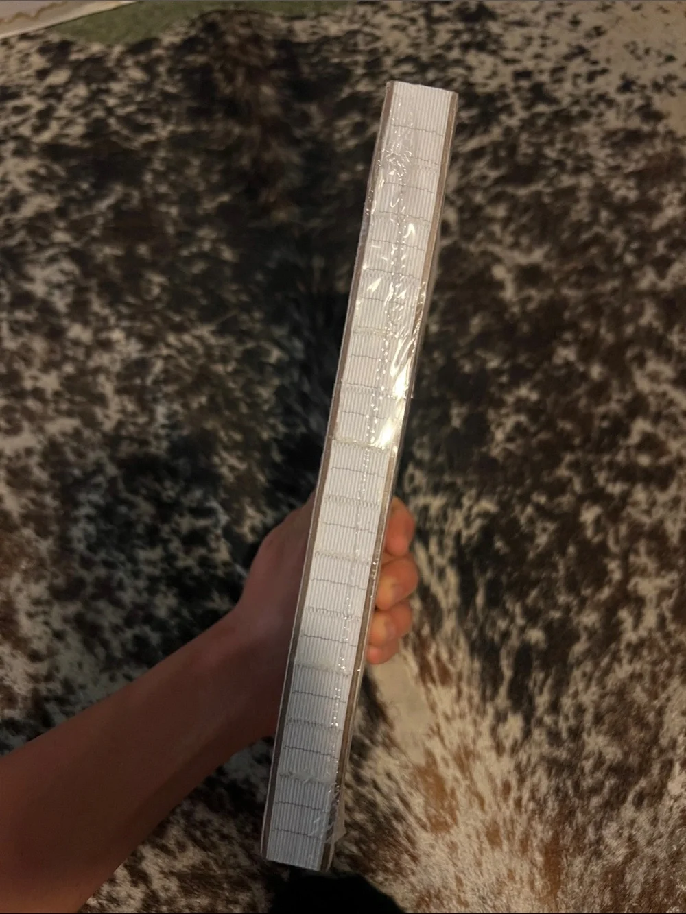 Cowhide-Print Notebook Journal in Cream and Brown